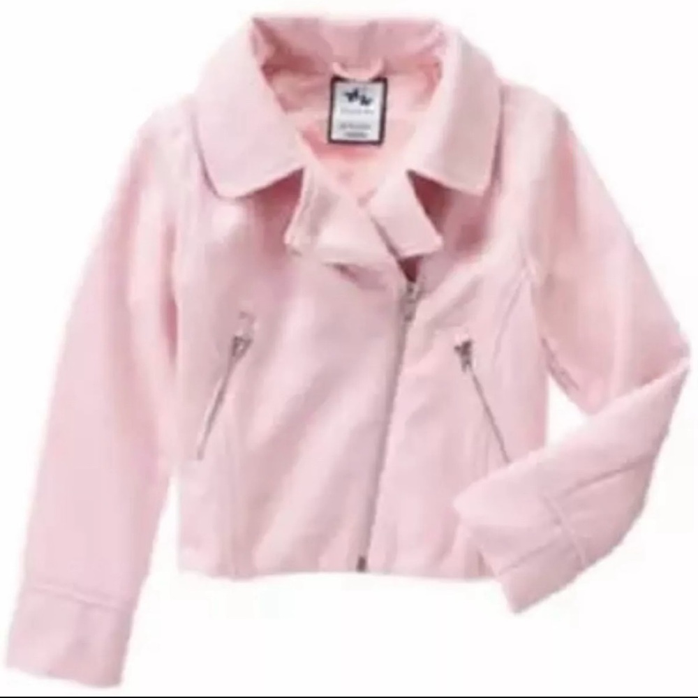 Girls Gymboree Pink Moto Jacket L 9/10T